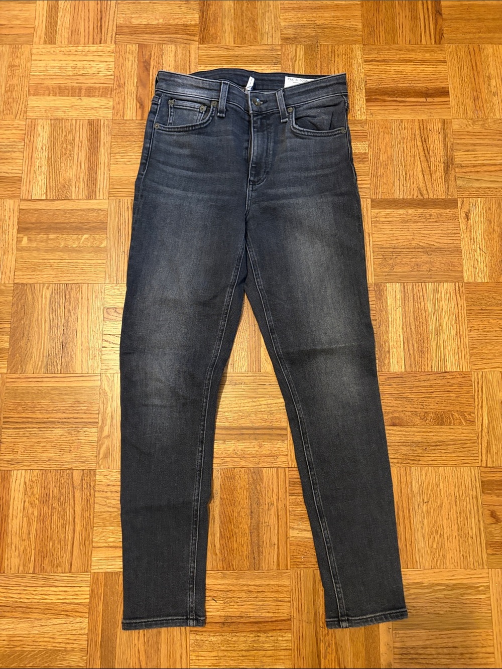 rag & bone Skinny Jeans in Washed Charcoal